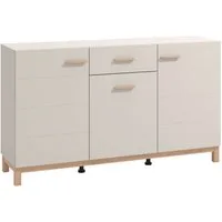 Home affaire Sideboard Essex, Kommode, Kombikommode, Anrichte, Schrank, Modernes Sideboard: Kaschmir-Dekor, 3 Türen & 1 Schublade