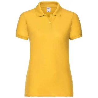 Fruit of the Loom Damen Poloshirt Lady Fit Piqué (Sonnenblume)