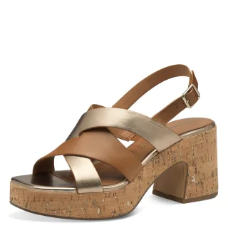 Tamaris - Da.-Sandalette cognac comb - Gr. - 41