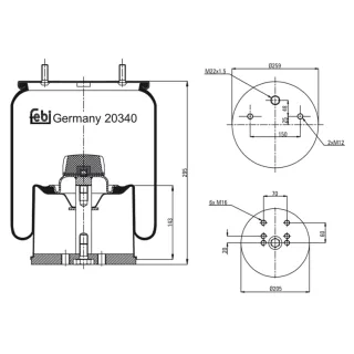 Febi Luftfeder  20340