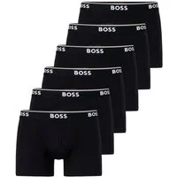 BOSS Boxer Cotton Stretch (6-St) mit umlaufend eingewebtem Markenschriftzug