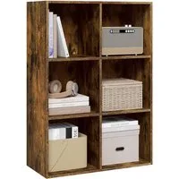 Woltu Bücherregal, 1-tlg., mit 6 Fächern, Würfelregal Standregal, 29x89x59,6 cm