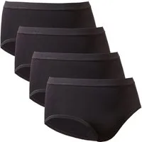 conta Slip Damen-Taillenslip 4er-Pack Feinripp Uni
