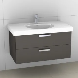 Artiqua 413 Waschtischunterschrank für Preciosa 124200, 124220 Stahlgrau Metallic, 413-WU2L-K43-7141 413-WU2L-K43-7141-88