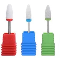 Sun Garden Nails Nageldesign Zubehör Keramik Bit Set - 3 Fräserbits für Nagelfräser - fein, mittel & grob, Spar Set, Robuste Fräserbits für alle gängigen elektrische Nagelfräser