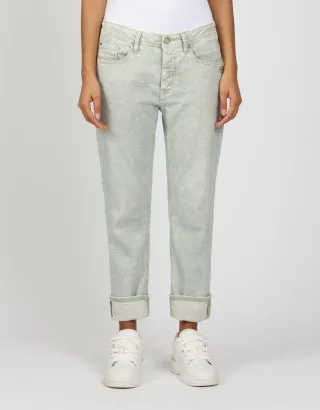 GANG Damen Hosen 94NICA CROPPED - boyfriend fit washed thyme