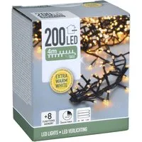 Spetebo LED-Lichterkette LED Lichterkette mit 8 Leuchtfunktionen, 200-flammig, Weihnachts Beleuchtung mit Speicherchip