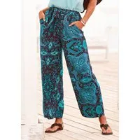 Vivance Palazzohose aus leicht-fließender Viskose (mit Bindegürtel) und Paisleyprint, elastischer Bund, Schlupfhose, leichte Sommerhose