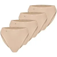 sloggi Slip perfekter Sitz, Baumwollmix, elastisch, weiche Nähte im 4er SPARPACK Elastikbund, im 4er Pack