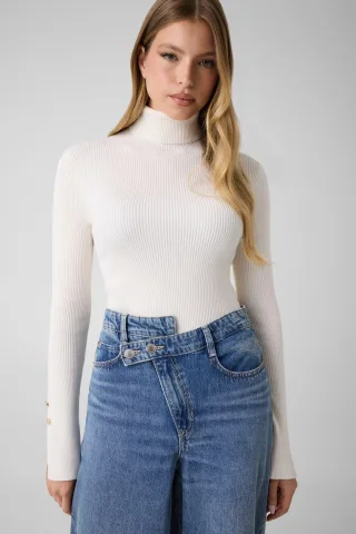 Guess - LS TN ELLIE SWTR CREAM WHITE - Gr. - XS