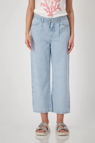 monari - Culotte mit Bindegürtel jeans - Gr. - 40