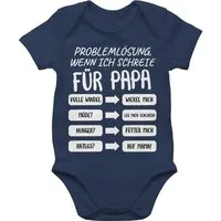 Shirtracer Shirtbody Problemlösung wenn ich schreie für Papa weiß Geschenk Vatertag Baby
