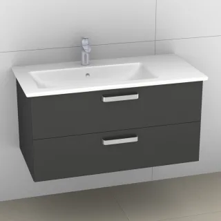 Artiqua 414 Waschtischunterschrank für Venticello 4134R1 Anthrazit Hochglanz, 414-WU2L-V110-7015-51 414-WU2L-V110-7015-51