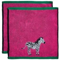 Next Handtuch Zebra-Gesichtswaschlappen aus Baumwolle, 2er-Pack, (2-St)