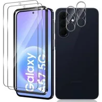 MSM Protech Displayschutzglas 2X Schutzglas (Display + Kamera) für Samsung Galaxy A57 5G Panzerfolie