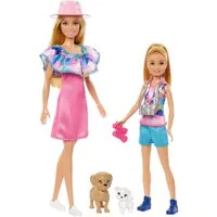 Mattel® Anziehpuppe MATTEL HRM09 Barbie und Stacie Schwestern Puppenset mit 2 Hunden