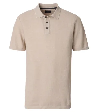CASAMODA - Poloshirt mit kurzen Ärmeln in Regular Fit beige - Gr. - M