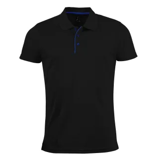 SOLS Mens Performer Kurzarm-Piqué-Poloshirt (Schwarz)