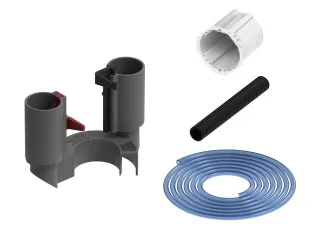 Tece flushpoint pneum. Fernauslösung f. Spülkästen m. Ablaufv. A 2, Rohbauset, 9240976 9240976