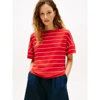 Tommy Hilfiger Kurzarmshirt MDRN CODY SS SLV C-NK TEE mit dezenter Logo-Stickerei, Relaxed Fit