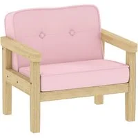 AIYAPLAY Kindersessel mit Holzrahmen, Cordoptik (Kindersofa, 1-St., gepolsterter Kinderstuhl), für Kinder von 3-8 Jahren, für Kinderzimmer, Spielzimmer, Rosa