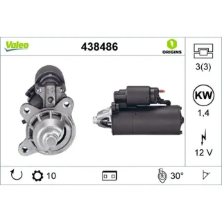 Valeo Anlasser 2,4 kW Ford 438486 1,8