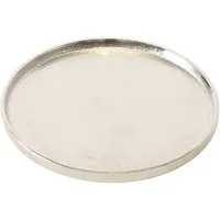 BOLTZE GRUPPE GmbH Tablett Deko-Tablett VALOMI, Ø 18 cm, Silbergrau, Aluminium, (1-tlg)