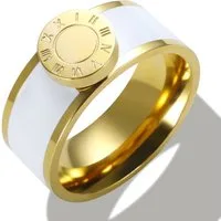 ROUGEMONT Fingerring Extravaganter emaillierter Damen Ring Wasserfest und hypoallergen, Hypoallergen und Wasserfest