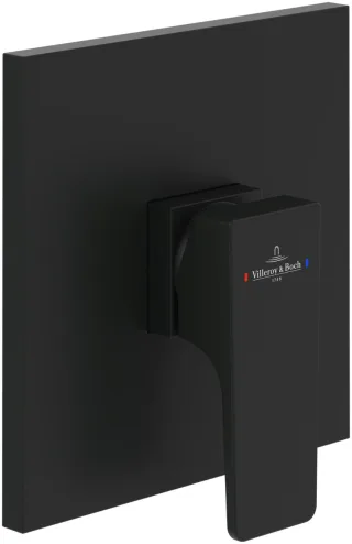 Villeroy & Boch Unterputz-Einhebel-Arm. Architectura Square 150x150x49mm Matt Black TVS125002000K5