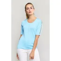 Passioni 3/4 Arm-Pullover mit Cut Outs Figurbetont
