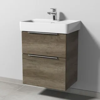 Sanipa 3way Waschtischunterbau zu Laufen Pro S Waschtisch mit 2 Auszügen, Eiche-Nebraska UM78537