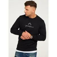 Jack & Jones Sweatshirt LABO SWEAT CREW NECK Rundhals Pullover mit Print Baumwollmischung Langarm Sweater