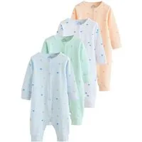 Next Schlafoverall Fußlose Babyschlafanzüge, 4er-Pack (4-tlg)