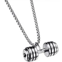 Firetti Kette mit Anhänger Schmuck Geschenk Edelstahl Halsschmuck Halskette Hantel