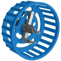TECTOOL Fliesenbohrer FLIESENLOCHBOHRER INKL. SCHUTZKORB, Ø 30-80MM, (Packung, 1-tlg., Fliesenbohrer inkl. Schutzkorb), Speziell entwickelt zum Bohren von Löchern in Fliesen