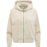 Ragwear Sweatjacke Corduly Cordy Freizeitjacke Zip-Hoodie aus weichem Kord in Samt-Haptik
