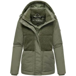 Marikoo Damen Winterjacke Sheeta mit Teddyfleece & Kapuze