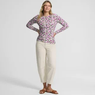 Shirt aus Baumwolle/Modal-Mix mit Rundausschnitt für Damen in Petite-Größe, Damen, size: petite, Pink, Baumwolle Modal, by Lands' End
