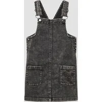 s.Oliver Midikleid Kleid Latzrock aus Denim mit aufgesetzten Taschen und Stickerei