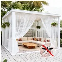 Sunicol Moskitonetz Outdoor Vorhang, Moskitonetz für Pavillon, fliegengitter Transparent (1 St), Gardinen DIY Sichtschutz Sonnenschutz für Balkon Terrassen