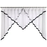 Joyswahl Scheibengardine Claudia (1 St), Kräuselband, transparent, Voile mit Satinband