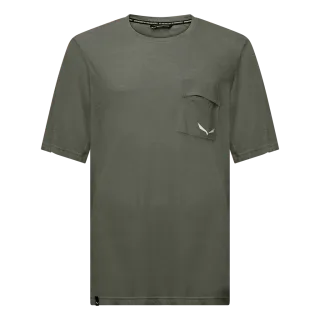 SALEWA - Agner Hemp Durastretch T-Shirt Herren - Grün (Gr.54)
