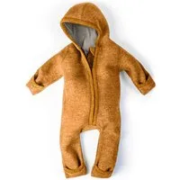 Ehrenkind Overall Walkoverall Baby aus Merino Schurwolle mit Reißverschluss (Safran, Gr. 50-56) Wollwalk Overall Baby 50/56