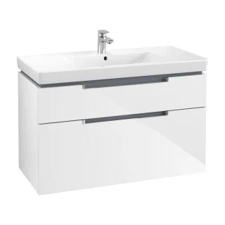 Villeroy & Boch Subway 2.0 Unterschrank A91510DH 98,7 x 59 x 44,9 cm, glossy white, Griffe chrom