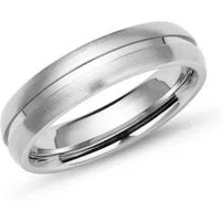 Unique Fingerring Edelstahlring mit Glanzrille, schlicht, 5mm von Unique R9162