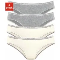 LASCANA Slip (4er-Pack) aus elastischer Baumwoll-Qualität