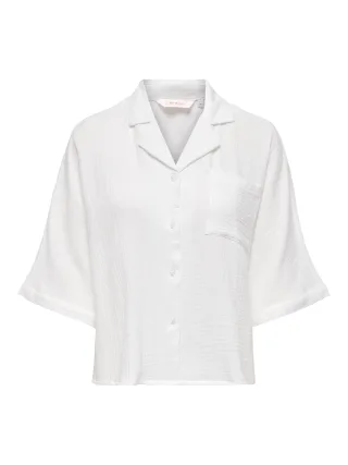 ONLY - ONLTHYRA SS SHIRT NOOS WVN Cloud Dancer - Gr. - L