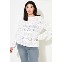 Studio Untold Strickpullover Pullover oversized Ajour-Strick Rollkanten