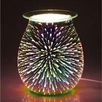 Rosnek Diffuser 3D Feuerwerk/Kreis, dimmbar, für Schlafzimmer und Wohnzimmer, Elektrischer Wachsschmelzer
