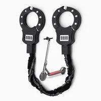 TLGREEN Kettenschloss E Scooter Schloss mit Zahlencode (6mm gehärtete Stahlkette schlüsselloses Kettenschloss, 4-stelliger Code mit 10.000 Kombinationen), für E Scooter/Fahrräder/E-Bike/Motorrad